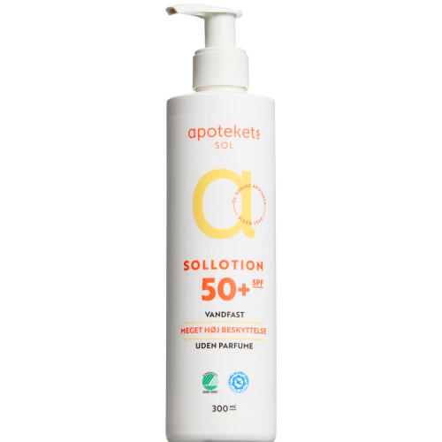 Køb Apotekets Sollotion SPF50+ 300 ml online hos apotekeren.dk