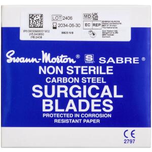 Køb SABRE CARBON SKALPELBLADE B/23 online hos apotekeren.dk