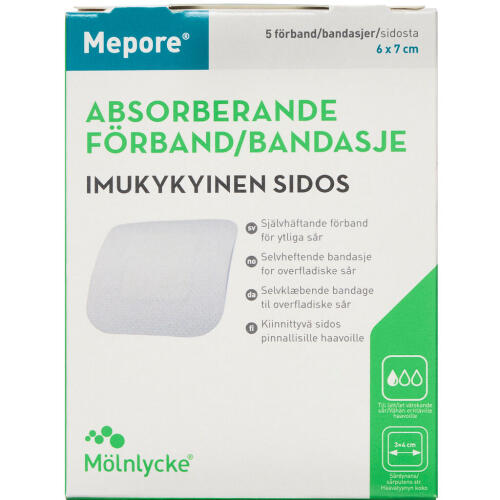 Køb Mepore 6x7cm 5 stk. online hos apotekeren.dk