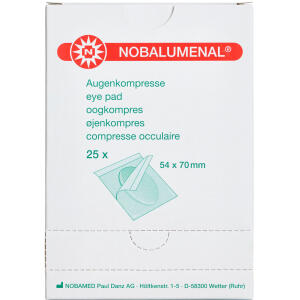 Køb Nobalumenal Øjenkompres 54x70 mm, Steril 25 stk. online hos apotekeren.dk