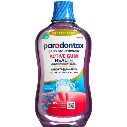 Køb Parodontax Active Gum Mundskyl 500 ml online hos apotekeren.dk