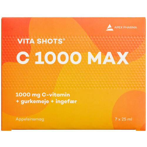 Køb Vita Shots C 1000 Max 7 x 25 ml online hos apotekeren.dk