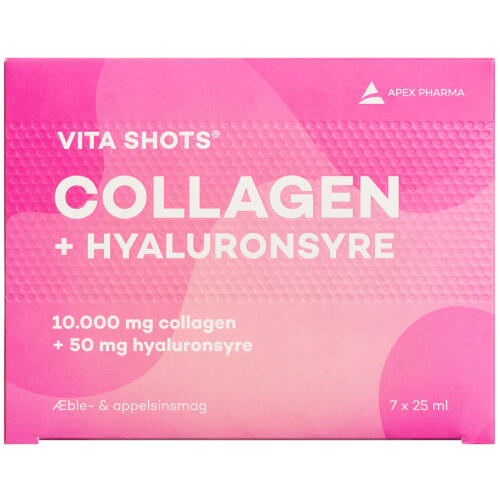 Køb Vita Shots Collagen + Hyaluronsyre 7 x 25 ml online hos apotekeren.dk