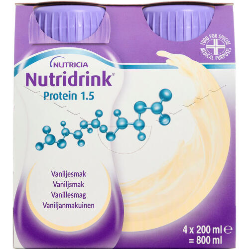 Køb NUTRIDRINK PROTEIN 1.5 VANILLE online hos apotekeren.dk