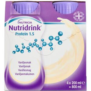 Køb Nutridrink Protein 1,5 Vanilje 4x200 ml online hos apotekeren.dk