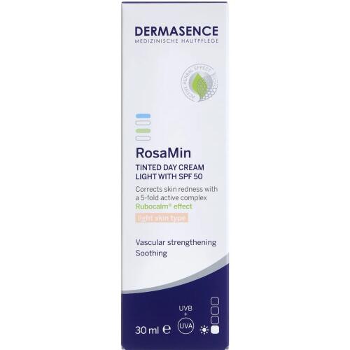 Køb Dermasence RosaMin Tinted Day Cream Light SPF 50 30 ml online hos apotekeren.dk