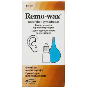 Køb Remo-wax Øredråber med Øresprøjte 10 ml online hos apotekeren.dk