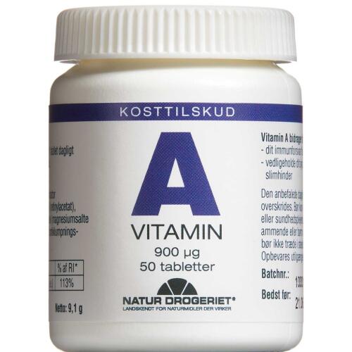 Køb A-Vitamin 3000 IE tabletter 50 stk. online hos apotekeren.dk