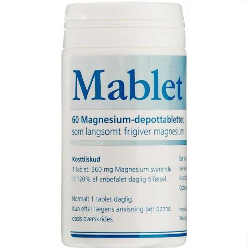 Køb Mablet Magnesium depottabletter 60 stk. online hos apotekeren.dk