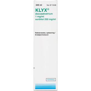 Køb KLYX REKTALVÆS.OPL 1+250MG/ML online hos apotekeren.dk