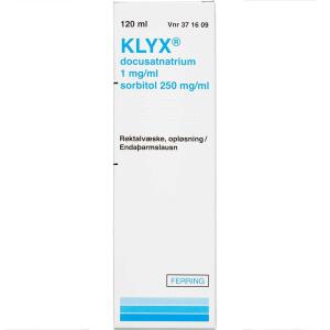 Køb KLYX REKTALVÆS. OPL 1+250MG/ML online hos apotekeren.dk