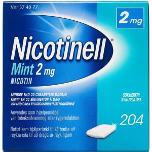 Køb Nicotinell Mint tyggegummi 2 mg, 204 stk online hos apotekeren.dk