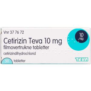 Køb CETIRIZIN TABL 10 MG (TEVA) online hos apotekeren.dk