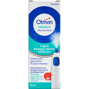 Køb Otrivin Menthol Næsespray 1 mg/ml, 10 ml online hos apotekeren.dk