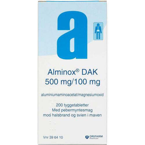 Køb ALMINOX TYG.TABL 500+100MG(DAK online hos apotekeren.dk