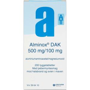 Køb ALMINOX TYG.TABL 500+100MG(DAK online hos apotekeren.dk