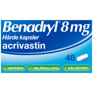 Køb Benadryl Kapsler 8 mg 48 stk.  online hos apotekeren.dk