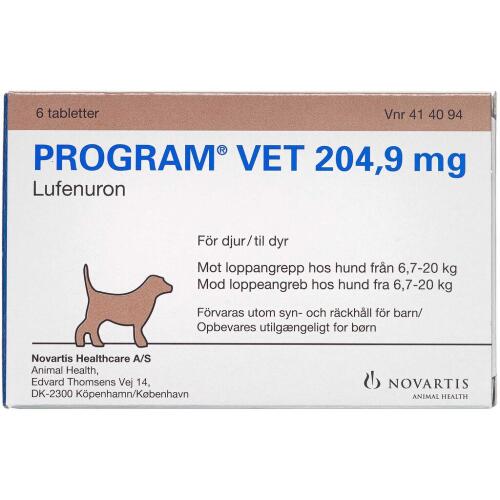 Køb Program Vet til hunde 204,9 mg 6,7-20 kg 6 stk. online hos apotekeren.dk