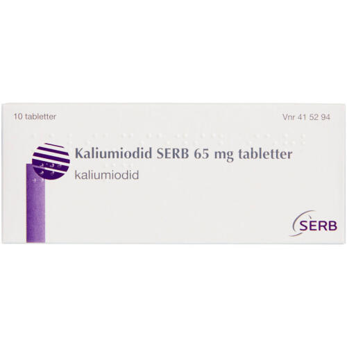 Køb KALIUMIODID TABLET 65 MG online hos apotekeren.dk