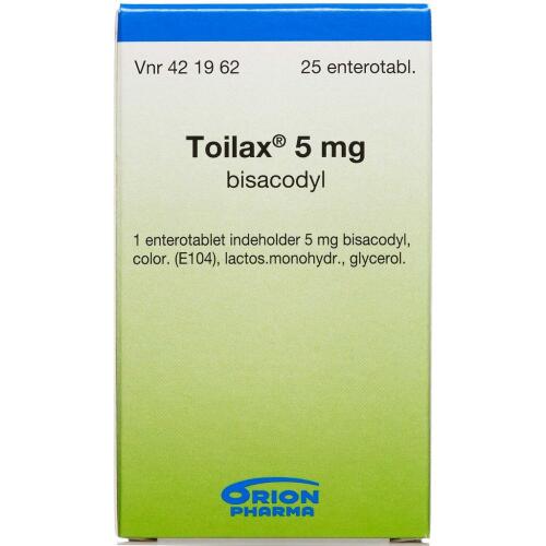 Køb TOILAX ENTEROTABL 5 MG online hos apotekeren.dk