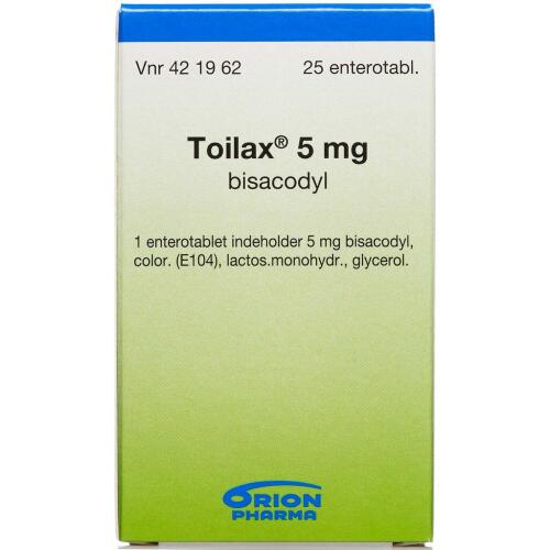 Køb Toilax Enterotablet 5 mg, 25 stk.  online hos apotekeren.dk