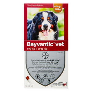 Køb Bayvantic Vet Til Hunde 40-60 kg 4 x 6,0 ml online hos apotekeren.dk