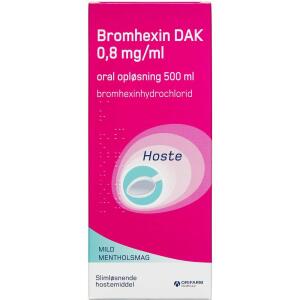 Køb BROMHEXIN OR.OPL 0,8MG/ML (DAK online hos apotekeren.dk