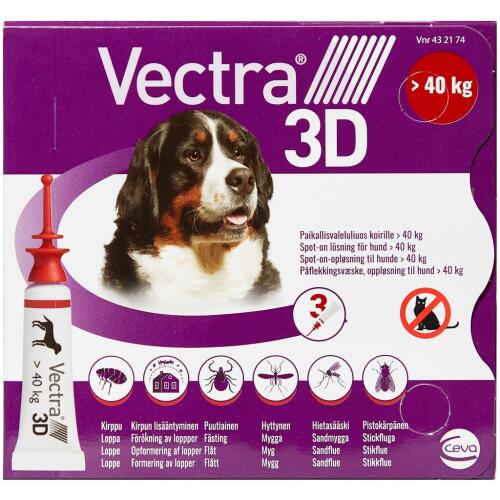Køb VECTRA 3D SPOT-ON OVER 40 KG online hos apotekeren.dk