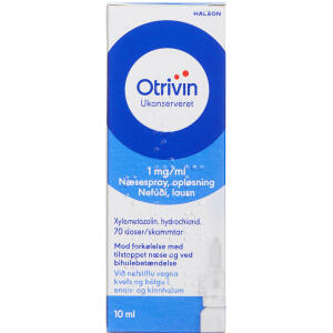 Køb OTRIVIN NÆSESPRAY U/K 1 MG/ML online hos apotekeren.dk