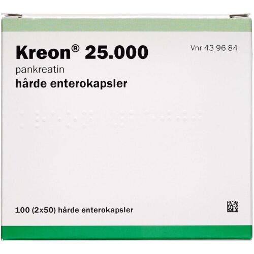 Køb KREON LIPASE 25.000 EP-E ENT online hos apotekeren.dk