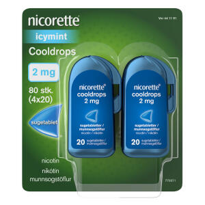 Køb Nicorette® sugetabletter Icymint 2 mg 80 stk. online hos apotekeren.dk