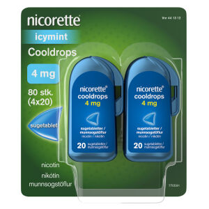 Køb Nicorette® sugetabletter Icymint 4 mg 80 stk.  online hos apotekeren.dk