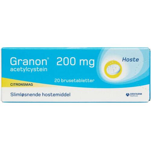 Køb GRANON BRUSETABL 200 MG online hos apotekeren.dk