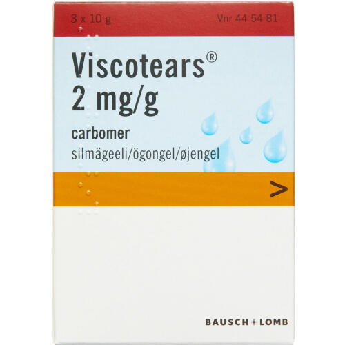 Køb VISCOTEARS ØJENGEL 2 MG/G online hos apotekeren.dk