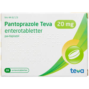 Køb PANTOPRAZOLE TEVA ENTTBL 20MG online hos apotekeren.dk