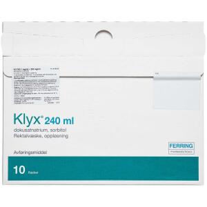 Køb KLYX REKTALVÆSKE 1+250 MG/ML online hos apotekeren.dk