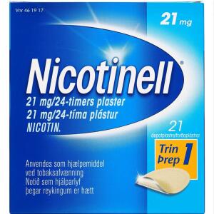 Køb Nicotinell depotplaster, 21 mg/24 timer, 21 stk online hos apotekeren.dk