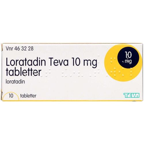 LORATADIN TABL 10 (TEVA) | apotekeren.dk | Køb online nu!