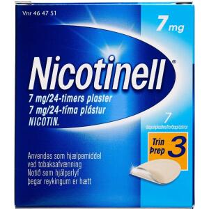 Køb Nicotinell depotplaster, 7 mg/24 timer, 7 stk online hos apotekeren.dk