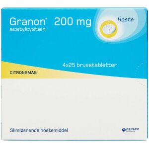 Køb GRANON BRUSETABL 200 MG online hos apotekeren.dk
