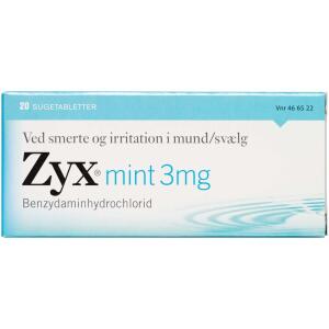 Køb ZYX Mint Sugetablet 3 mg 20 stk.  online hos apotekeren.dk