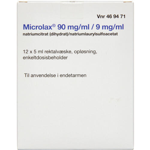 Køb MICROLAX REKT.VÆSK. 9+90MG/ML online hos apotekeren.dk