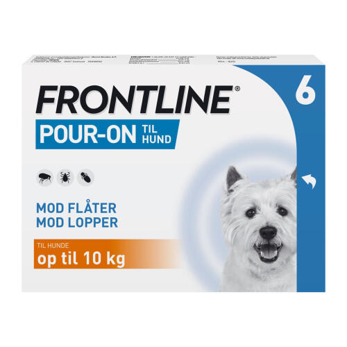 Køb Frontline Pour on Vet hund s (2-10 kg) 6 x 0,67 ml online hos apotekeren.dk