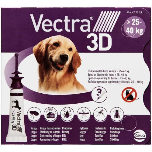 Køb VECTRA 3D SPOT-ON 25-40 KG online hos apotekeren.dk