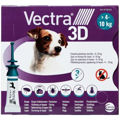 Køb VECTRA 3D SPOT-ON 4-10 KG online hos apotekeren.dk