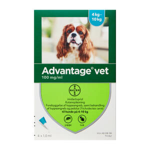 Køb ADVANTAGE VET T/HUND 4-10 KG online hos apotekeren.dk