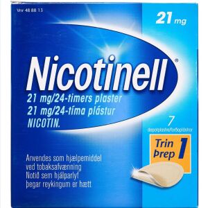 Køb Nicotinell depotplaster, 21 mg/24 timer, 7 stk online hos apotekeren.dk