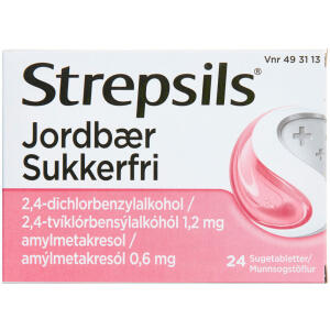 Køb STREPSILS SUGETABL JORDBÆR U/S online hos apotekeren.dk