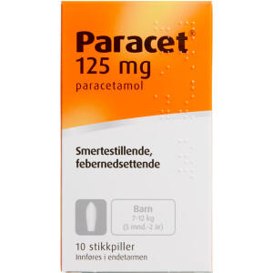 Køb PARACET SUPP 125 MG online hos apotekeren.dk