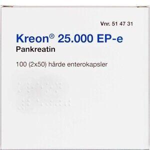 Køb KREON LIPASE 25.000 EP-E online hos apotekeren.dk